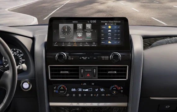 2023 Nissan Armada touchscreen and front console | Mankato Nissan in Mankato MN